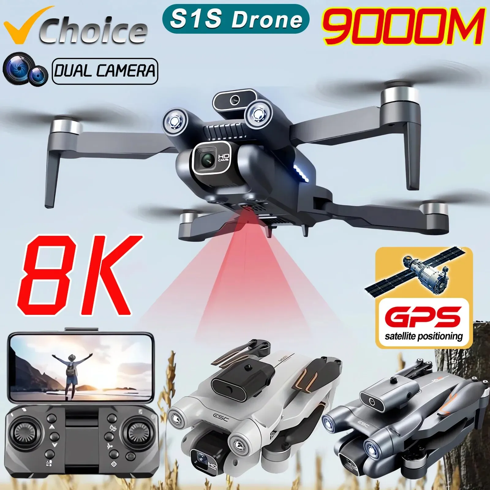 New S1S 5G GPS Drone Camera 8K - Drone Gps Module review and price
