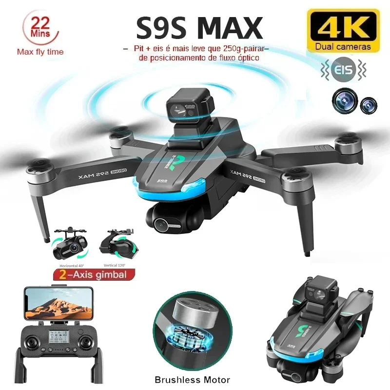 NEW S9S MAX MINI Drone 4K 2-Ax - Drone Gimbal review and price